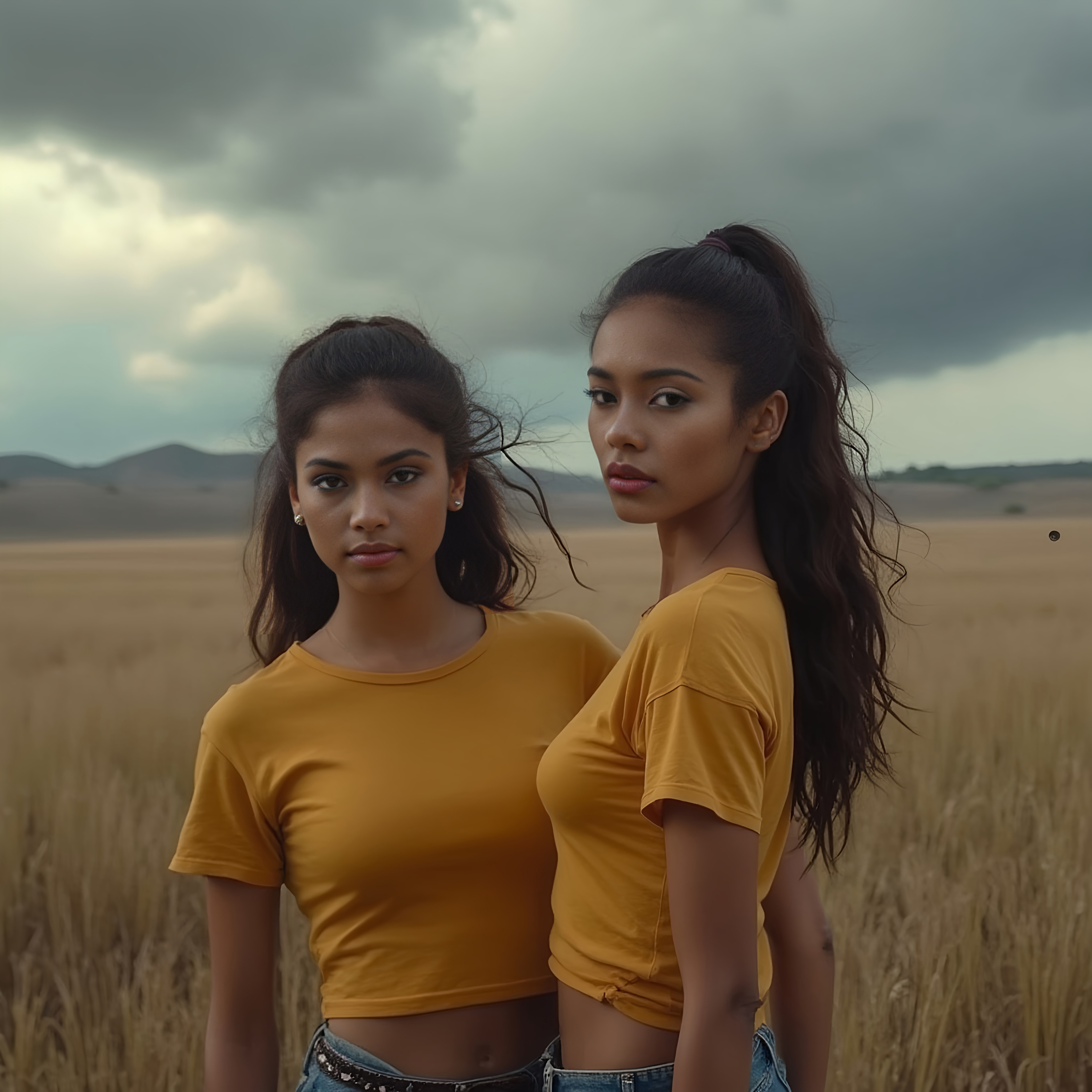 Sunset stroll crop Tee