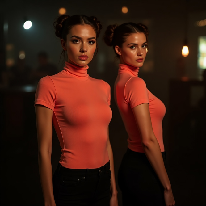 Twin Glow Turtleneck Duo