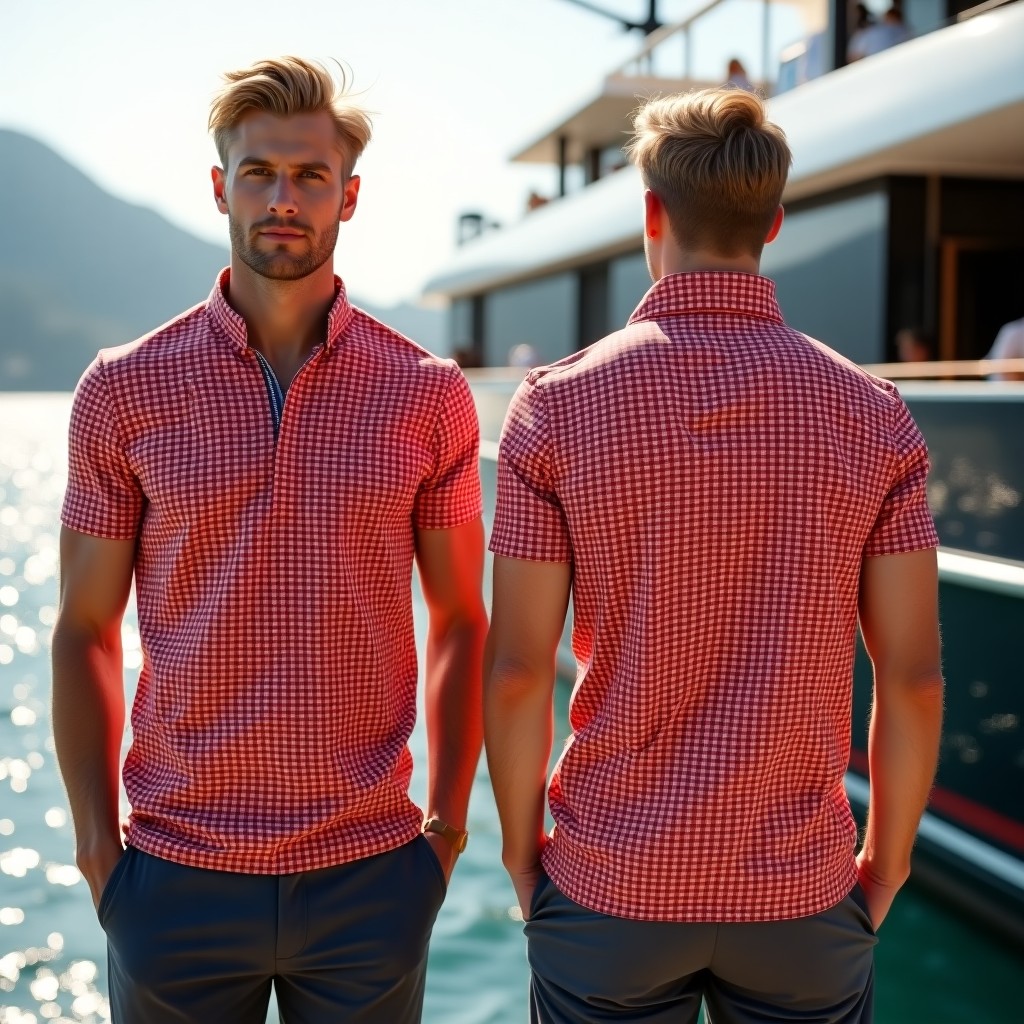 Nautical Chic Gingham Polo